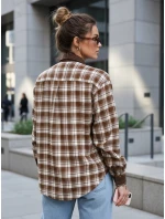 Koszula damska na w brązowa model 22030002 - FashionStreet