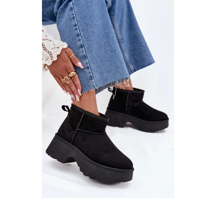 Dámské Nízké Sněhule Na S S Kožíškem Černé model 21706754 - Boto Dámské Nízké Sněhule Na S S Kožíškem Černé model 21706754 - Boto