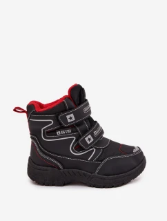 Ocieplane Dziecięce Śniegowce Trapery Big Star OO374048 Granatowe