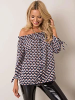 Blúzka D52211W10987B tmavomodrá - FPrice