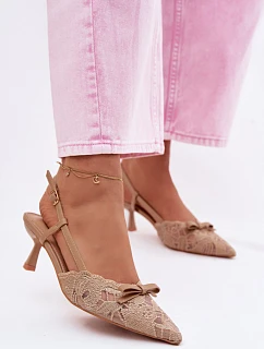 Sandále na podpätku model 226924 Vykročte štýlovo