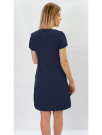 Tmavo modré trapézové šaty (435ART)