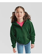 Fruit of the Loom Classic Kids Sweat Jacket Detská mikina s kapucňou 16.2045 čierna