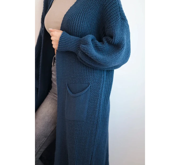 Dlhý svetrík tmavý denim Dlhý svetrík tmavý denim