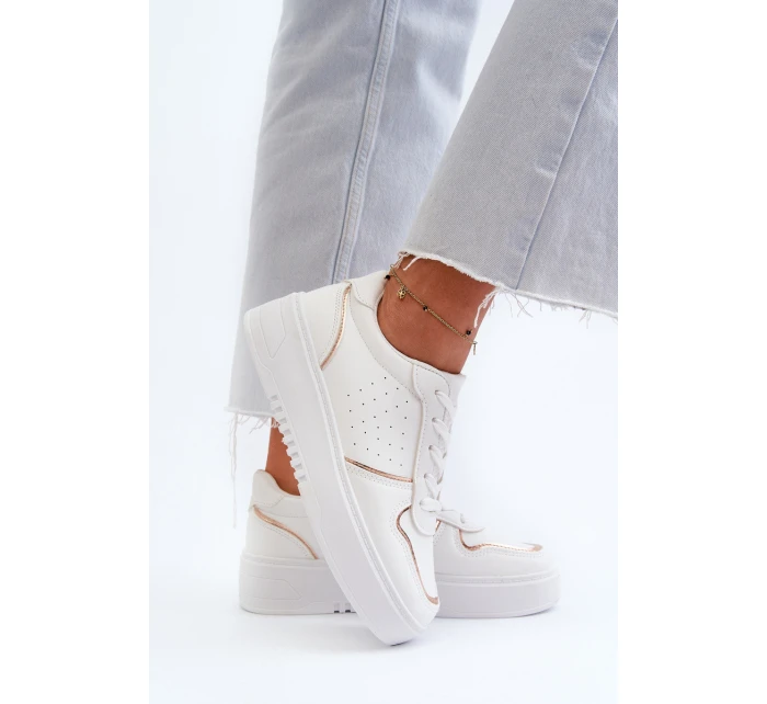 Dámské tenisky na platformě bílé model 21656769 - Boto