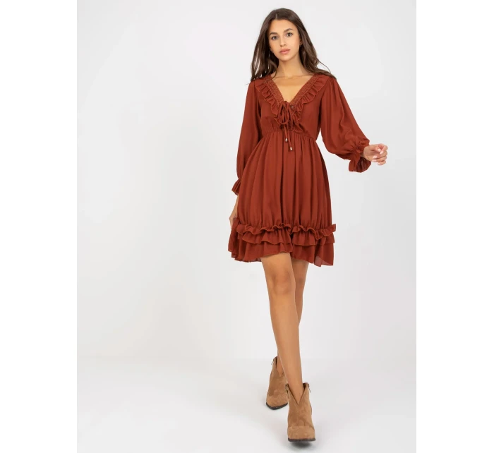 Šaty TW SK BI tmavě oranžová model 17655156 - FPrice Šaty TW SK BI tmavě oranžová model 17655156 - FPrice