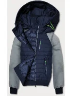 Tmavo modro-šedá pánska športová bunda (8M903-215) Tmavo modro-šedá pánska športová bunda (8M903-215)