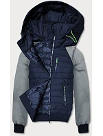 Tmavě pánská sportovní bunda model 18416151 - J.STYLE Tmavě pánská sportovní bunda model 18416151 - J.STYLE