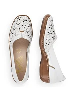 W bílá kožená polobotka model 22050397 - Rieker