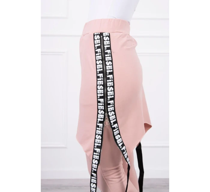 Nohavice/oblek s nápisom selfie tmavo púdrovo ružové Nohavice/oblek s nápisom selfie tmavo púdrovo ružové