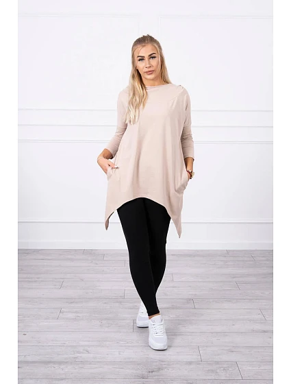 Mikina s potiskem model 18745274 kola béžová - K-Fashion Mikina s potiskem model 18745274 kola béžová - K-Fashion