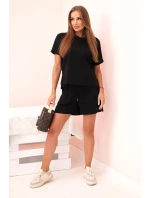 Dámsky set punto s krátkymi rukávmi a šortkami čierny Dámsky set punto s krátkymi rukávmi a šortkami čierny