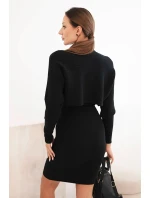 Dámska viskózna blúzka a šaty čierne