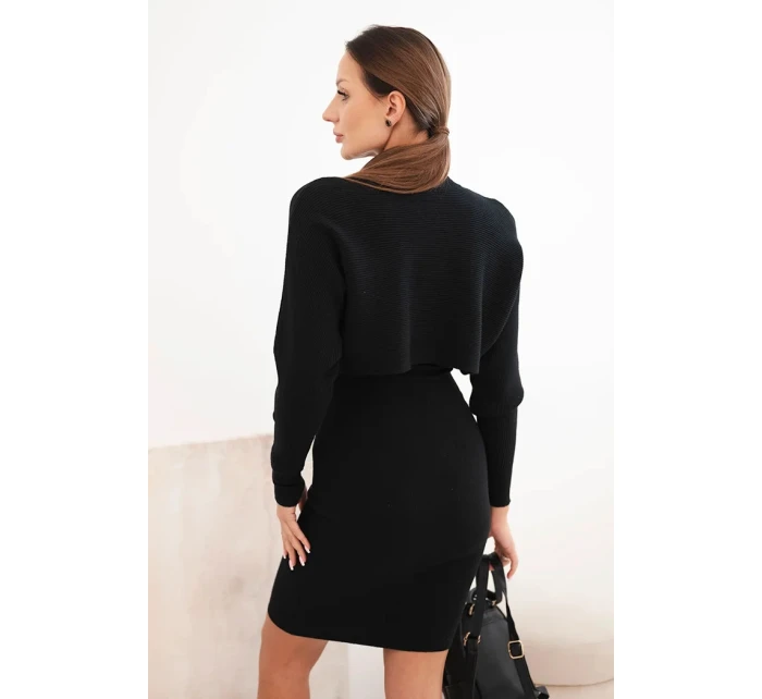 Dámska viskózna blúzka a šaty čierne