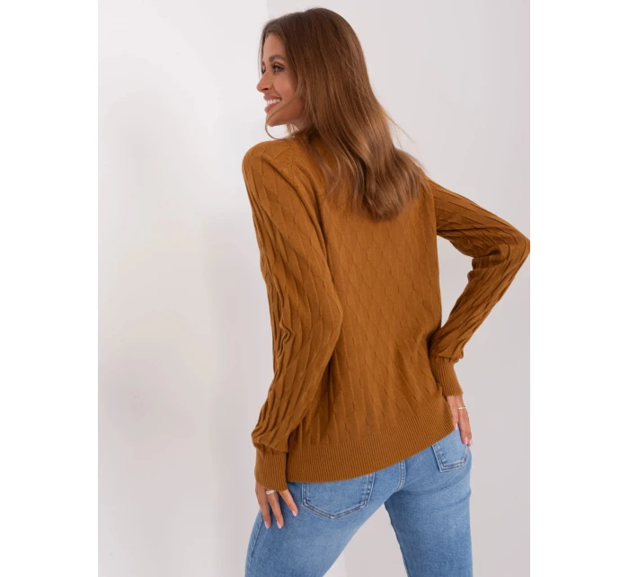 Dámsky sveter AT SW 2326.37X Svetlo hnedý - FPrice