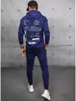 Pánske tmavomodré tepláky FashionStreet AX0687 Pánske tmavomodré tepláky FashionStreet AX0687