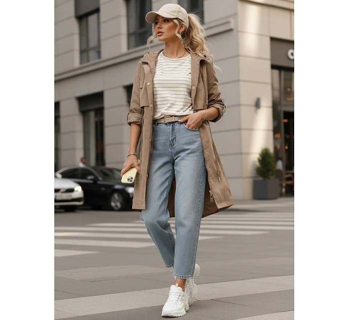 Dámská přechodná bunda parka tmavě béžová Dstreet model 21995970 - FashionStreet