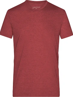 JN Pánské tričko s výstřihem do V 02.0 wine melange model 22494650 - Daiber