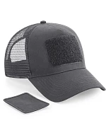 Beechfield B 641 5-panelová čiapka „Removable Patch Trucker“ 53.0641 grafitovo šedá Beechfield B 641 5-panelová čiapka „Removable Patch Trucker“ 53.0641 grafitovo šedá