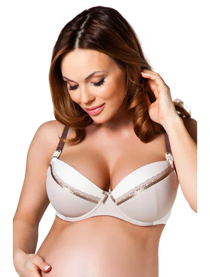 Kojící podprsenka Mama model 18030630 Latte U béžová - Alles Kojící podprsenka Mama model 18030630 Latte U béžová - Alles