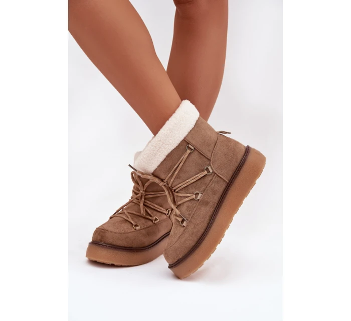 Dámské Sněhule Na Platformě S Světle Hnědá model 21788041 - Boto