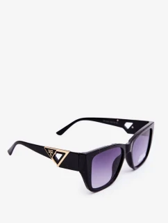 Dámske slnečné okuliare s ozdobnými detailmi UV400 čierne