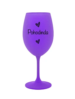 POHODINDA - fialový pohár na víno 350 ml