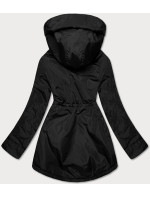 Čierno-béžová dámska bunda pre prechodné obdobie (B8037-1046)
