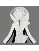 Dámska bunda z lepenej tkaniny J Style White (16M9223-281)