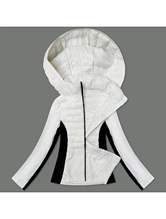 Dámska bunda z lepenej tkaniny J Style White (16M9223-281)