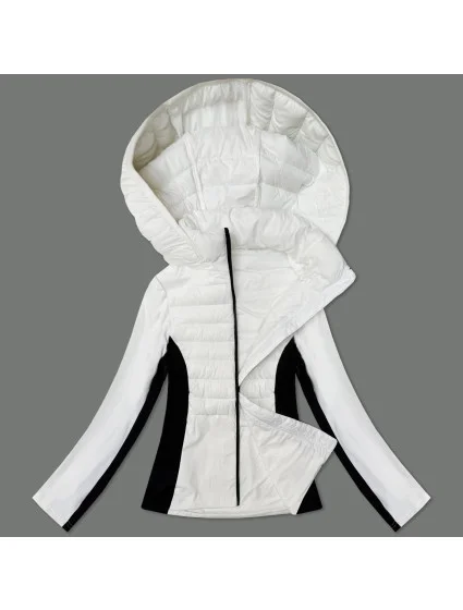 Dámska bunda z lepenej tkaniny J Style White (16M9223-281)