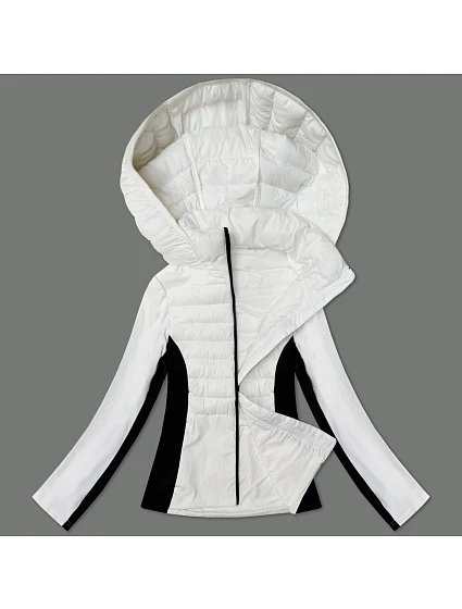 Dámska bunda z lepenej tkaniny J Style White (16M9223-281) Dámska bunda z lepenej tkaniny J Style White (16M9223-281)