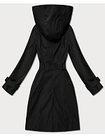 Elegantný dámsky kabát s kapucňou Goodlookin black (T2-2238#-1) Elegantný dámsky kabát s kapucňou Goodlookin black (T2-2238#-1)