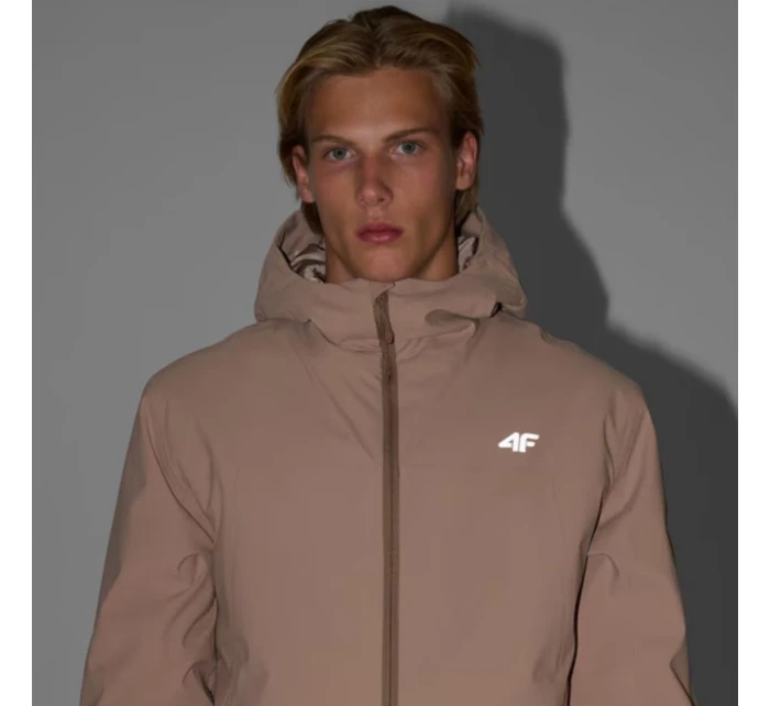 Pánska lyžiarska bunda 4F M0787 beige 4FWAW25TTJAM0787 83S pánska
