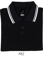 SOL'S Pasadena Men Pánské piqué polo model 22521822 black/white SOL'S Pasadena Men Pánské piqué polo model 22521822 black/white