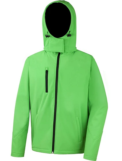 Result R 230M Pánska 3-vrstvová softshellová bunda s kapucňou 30.230M vivid green/black