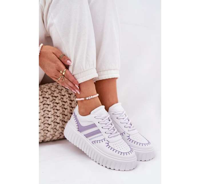 Dámské Tenisky Na Platformě Fialové model 21687825 - Boto Dámské Tenisky Na Platformě Fialové model 21687825 - Boto