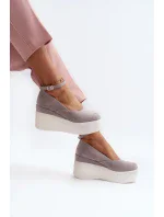 Dámské espadrilky na klínově šedé Malla Dámské espadrilky na klínově šedé Malla