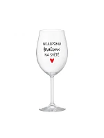 THE BEST BROTHER IN THE WORLD - číry pohár na víno 350 ml