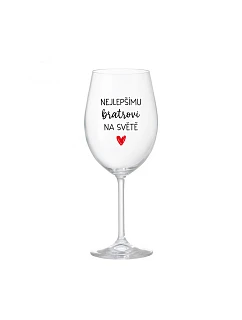 THE BEST BROTHER IN THE WORLD - číry pohár na víno 350 ml