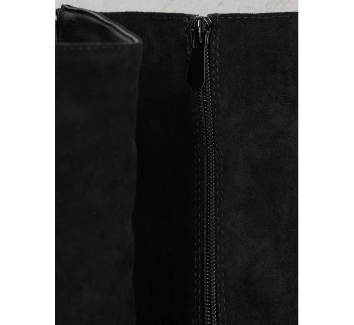 Dámské semišové černé kozačky Dstreet model 21995741 - FashionStreet