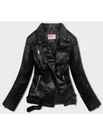 Černá bunda ramoneska model 17691530 - J.STYLE Černá bunda ramoneska model 17691530 - J.STYLE