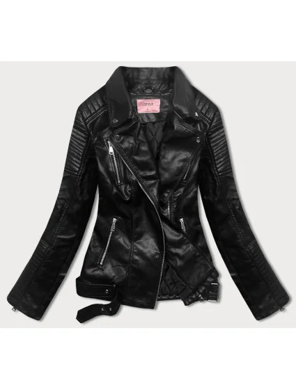 Černá bunda ramoneska model 17691530 - J.STYLE Černá bunda ramoneska model 17691530 - J.STYLE