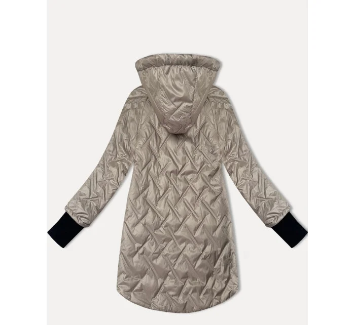 Světle béžová lehká dámská bunda s odepínací kapucí model 20943191 - S'WEST Světle béžová lehká dámská bunda s odepínací kapucí model 20943191 - S'WEST