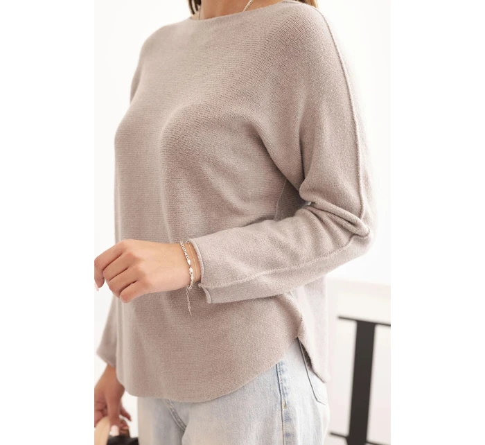 Dámský svetr z viskózy s dlouhým rukávem a kulatým výstřihem fango