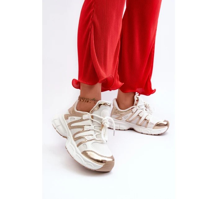 Dámské tenisky na masivní podrážce bílé model 21659040 - Boto Dámské tenisky na masivní podrážce bílé model 21659040 - Boto