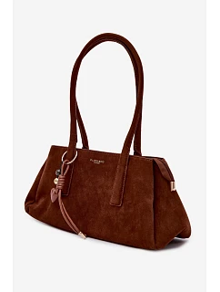 Eko semišová kabelka s přívěskem Camel model 22111614 - Flora&Co