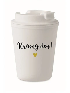 KRÁSNÝ DEN! - bílý termohrnek 300 ml