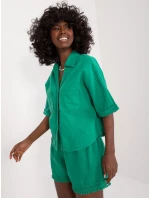 Dámská košile DHJ KS model 20225835 zelená - FPrice Dámská košile DHJ KS model 20225835 zelená - FPrice