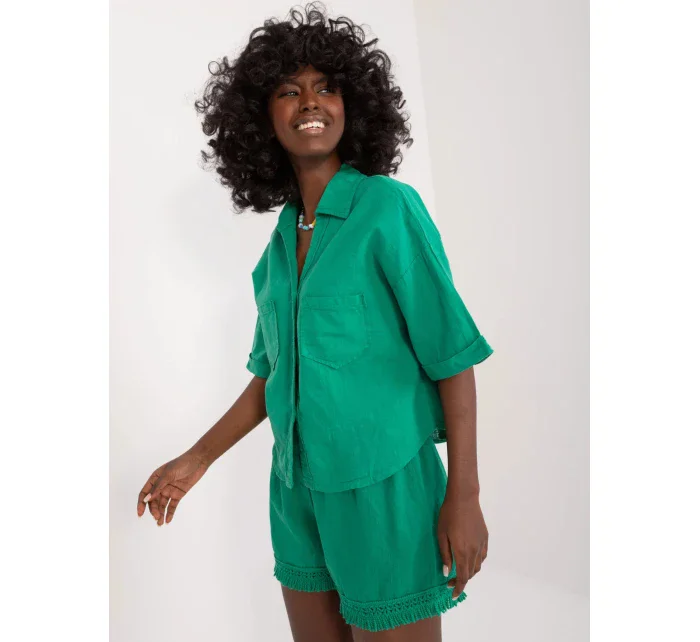 Dámská košile DHJ KS model 20225835 zelená - FPrice Dámská košile DHJ KS model 20225835 zelená - FPrice